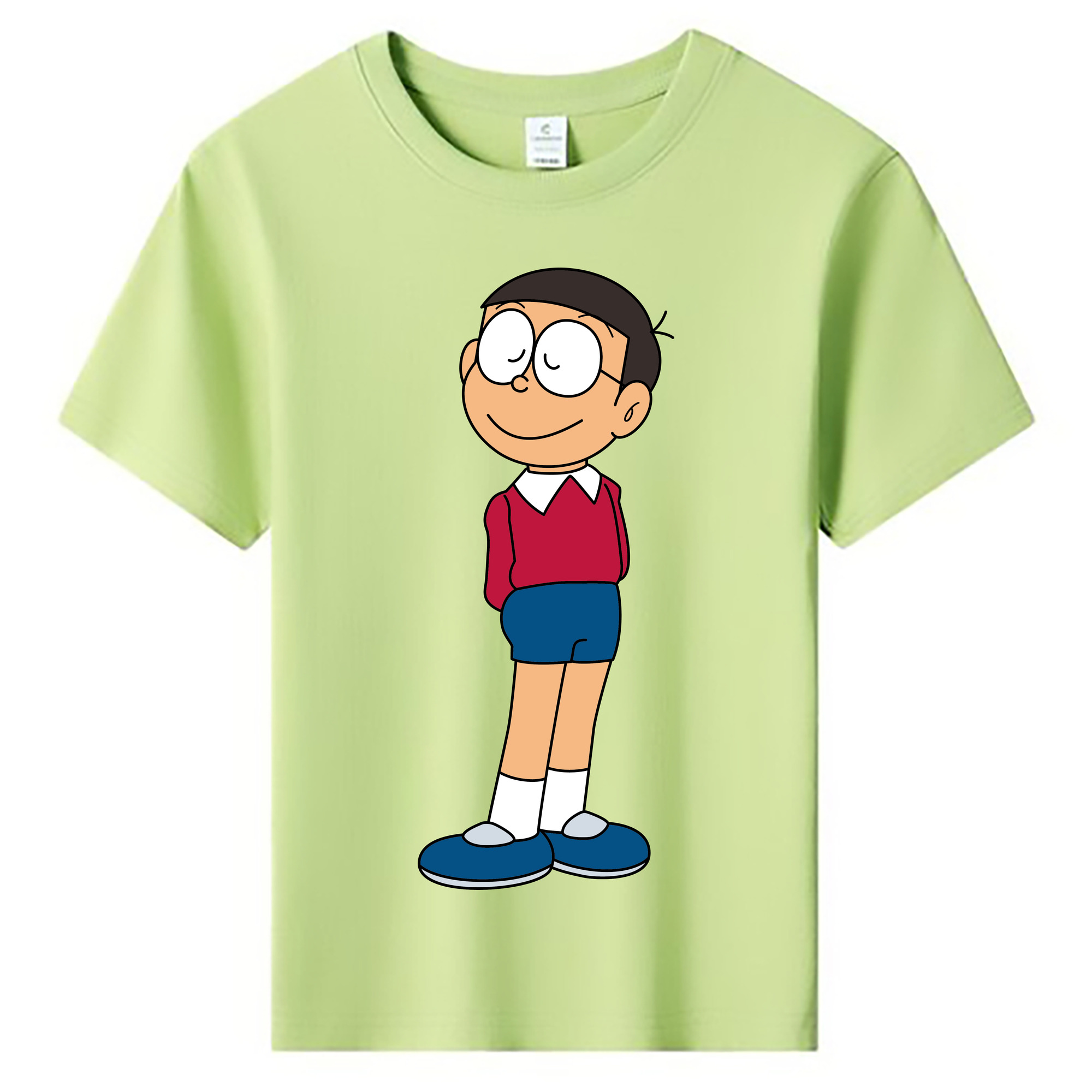 （画像用） ドラえもん 野比 のび太 Doraemon Nobita Nobi 綿100％キッズTシャツ（フロントプリント）
